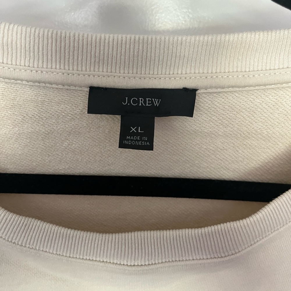 J. Crew Beige Sweatshirt with Red Love Graphic - Picture 2 of 5